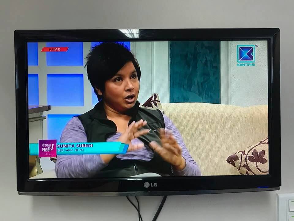 Her Farm founder is featured on Nepal television [Video]